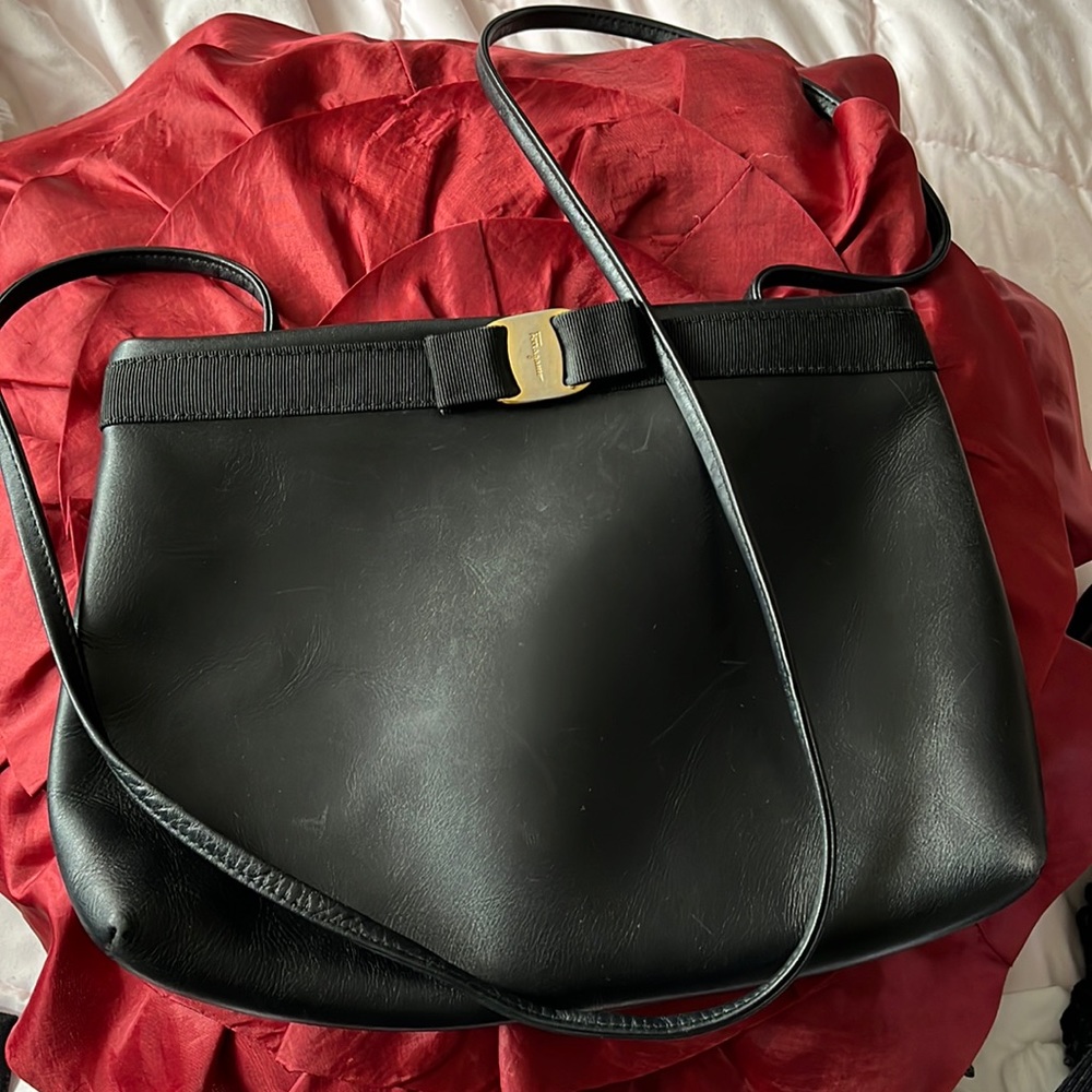 Ferragamo Black Shoulder or Crossbody bag